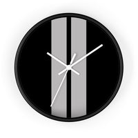Horloge murale bandes Racing Noir Gris livrée voiture