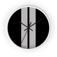 Horloge murale bandes Racing Noir Gris livrée voiture