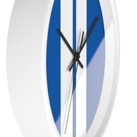 Horloge murale bandes Racing Bleu Blanc livrée voiture