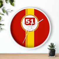 Horloge murale Ferrari 499P 51 Hypercar livrée voiture