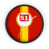 Horloge murale Ferrari 499P 51 Hypercar livrée voiture