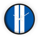 Horloge murale bandes Racing Bleu Blanc livrée voiture