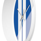 Horloge murale bandes Racing Bleu Blanc livrée voiture