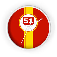 Horloge murale Ferrari 499P 51 Hypercar livrée voiture