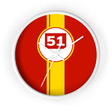 Horloge murale Ferrari 499P 51 Hypercar livrée voiture