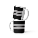 Mug bandes Racing Noir Gris