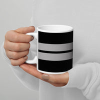 Mug bandes Racing Noir Gris