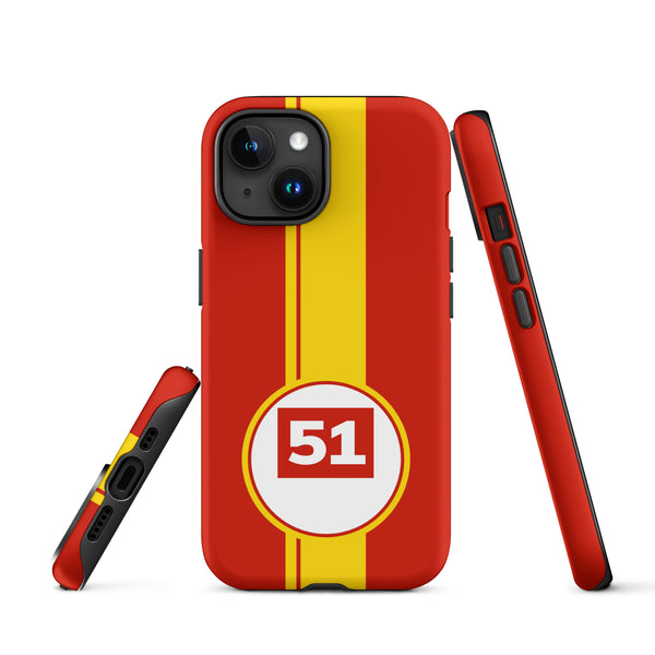 Coque iPhone antichoc Ferrari 499P 51 Hypercar livrée voiture
