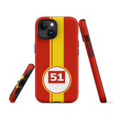 Coque iPhone antichoc Ferrari 499P 51 Hypercar livrée voiture