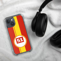 Coque iPhone transparente Ferrari 499P 51 Hypercar livrée voiture