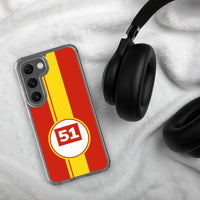 Coque Samsung transparente Ferrari 499P 51 Hypercar livrée voiture