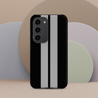 Coque Samsung antichoc bandes Racing Noir Gris