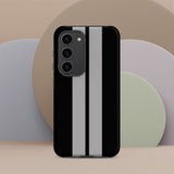 Coque Samsung antichoc bandes Racing Noir Gris